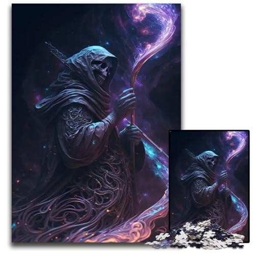Omnipresent Grim Reaper 1000-teiliges Puzzle für Erwachsene. Anspruchsvolles DIY-Denkspiel, perfektes Familienspiel oder dekoratives Geschenk. 26x38cm Omnipresent Grim Reaper 1000-teiliges Puzzle für Erwachsene. Anspruchsvolles DIY-Denkspiel, perfektes Familienspiel oder dekoratives Geschenk. 26x38cm von XHAXING