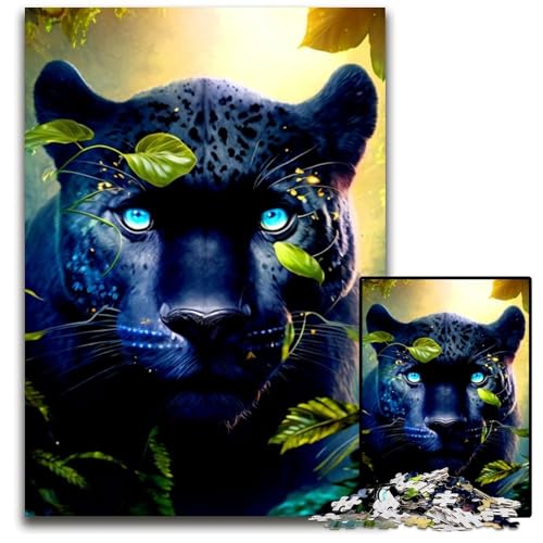 Panther-Puzzles für 1000 Teile aus Pappe, anspruchsvolles DIY-Denkspiel, perfektes Familienspiel oder dekoratives Geschenk, 26x38cm Panther-Puzzles für 1000 Teile aus Pappe, anspruchsvolles DIY-Denkspiel, perfektes Familienspiel oder dekoratives Geschenk, 26x38cm von XHAXING