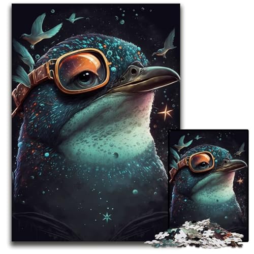 Pinguin-Illusionspuzzles für 1000-teilige Holzpuzzles, anspruchsvolles DIY-Denkspiel, perfektes Familienspiel oder dekoratives Geschenk, 50x75cm Pinguin-Illusionspuzzles für 1000-teilige Holzpuzzles, anspruchsvolles DIY-Denkspiel, perfektes Familienspiel oder dekoratives Geschenk, 50x75cm von XHAXING