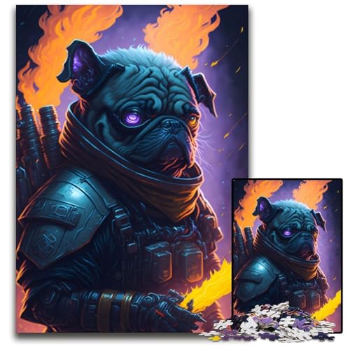 Pugs Fiery Rebellion 1000-teiliges Puzzle aus Pappe. Entspannende Unterhaltung, Heimdekoration, 26x38cm Pugs Fiery Rebellion 1000-teiliges Puzzle aus Pappe. Entspannende Unterhaltung, Heimdekoration, 26x38cm von XHAXING