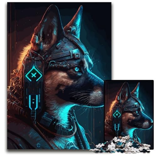Punk-Mensch-Hunde-Puzzle für Erwachsene, 1000 Teile, interaktives Familienspiel, Heimdekoration zum Selbermachen, Denksport-Geschenk, 26x38cm Punk-Mensch-Hunde-Puzzle für Erwachsene, 1000 Teile, interaktives Familienspiel, Heimdekoration zum Selbermachen, Denksport-Geschenk, 26x38cm von XHAXING