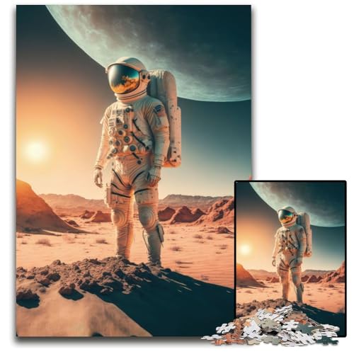 Puzzle 1000 Teile, Astronaut auf einem neuen Planeten, Puzzle für Erwachsene, Eltern, Partner, Freunde – ab 14 Jahren, 50x75cm Puzzle 1000 Teile, Astronaut auf einem neuen Planeten, Puzzle für Erwachsene, Eltern, Partner, Freunde – ab 14 Jahren, 50x75cm von XHAXING