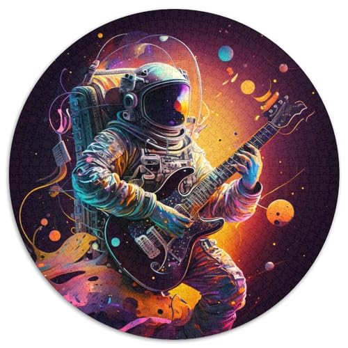 Puzzle 1000 Teile, Astronaut spielt Gitarre, 1000-teiliges Puzzle, Familienaktivität, einzigartiges Geschenk für Feiertage und Geburtstage (Größe 67,5 x 67,5 cm) von XHAXING