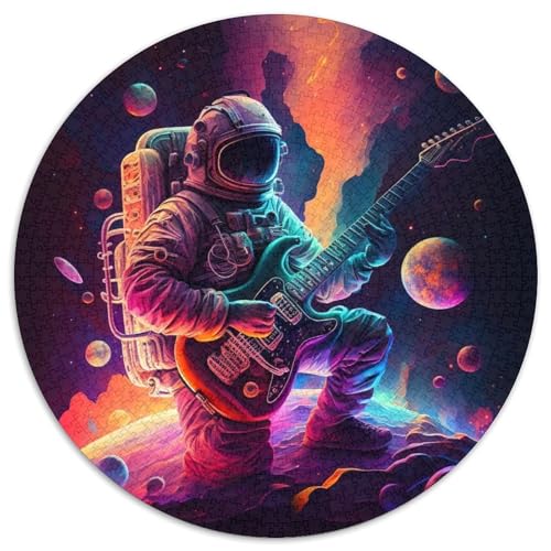 Puzzle 1000 Teile, Astronaut spielt Gitarre, 1000-teiliges Puzzle, Familienaktivität, einzigartiges Geschenk für Feiertage und Geburtstage (Größe 67,5 x 67,5 cm) von XHAXING