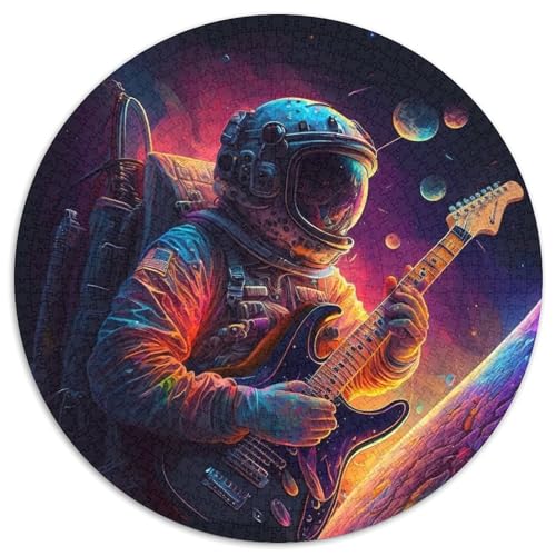 Puzzle 1000 Teile, Astronaut spielt Gitarre, 1000-teiliges Puzzle, Familienaktivität, einzigartiges Geschenk für Feiertage und Geburtstage (Größe 67,5 x 67,5 cm) von XHAXING