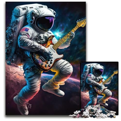Puzzle 1000 Teile, Astronaut spielt Gitarre, Puzzle für Erwachsene, Eltern, Partner, Freunde – ab 14 Jahren, 26x38cm Puzzle 1000 Teile, Astronaut spielt Gitarre, Puzzle für Erwachsene, Eltern, Partner, Freunde – ab 14 Jahren, 26x38cm von XHAXING