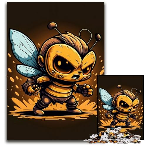 Puzzle 1000 Teile, Biene, Kleiner Krieger, unmögliche Puzzles für Erwachsene, Familienaktivität, Denksportaufgabe, Heimdekoration, 50x75cm Puzzle 1000 Teile, Biene, Kleiner Krieger, unmögliche Puzzles für Erwachsene, Familienaktivität, Denksportaufgabe, Heimdekoration, 50x75cm von XHAXING