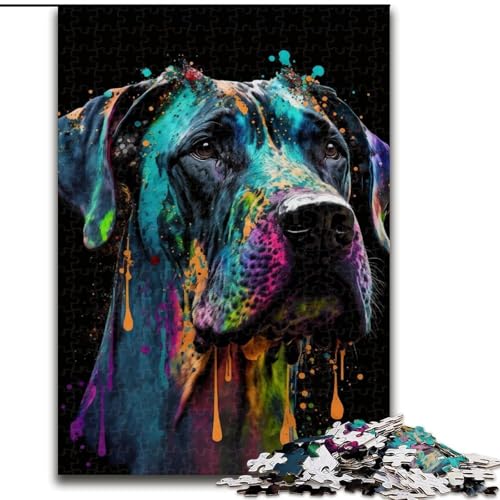 Puzzle 1000 Teile, Buntes Beagle-Puzzle aus Holz, Eltern, Liebhaber, Freunde – Alter ab 10 Jahren, 1000 Teile(50x75cm) von XHAXING