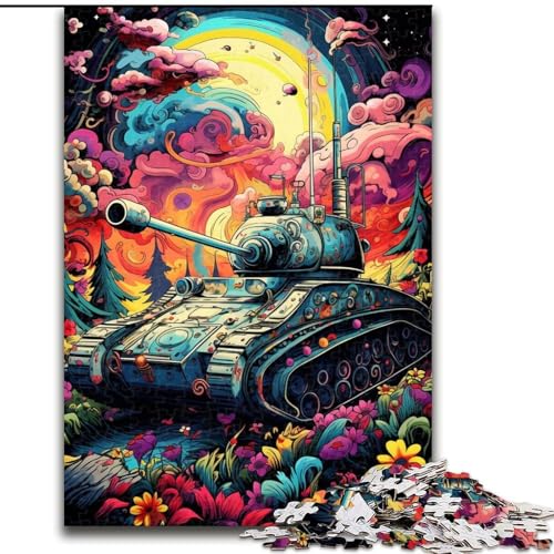 Puzzle 1000 Teile, Buntes Panzerpuzzle aus Pappe, Denkspiel, Interaktives Familienspiel, Geeignet für Kinder ab 10 Jahren, 1000 Teile(26x38cm) von XHAXING