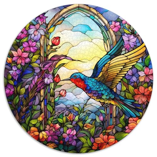 Puzzle 1000 Teile, Buntglasvogel, Unmögliches Puzzle für Erwachsene, für Teenager und Familienspaß, (67,5 x 67,5 cm) von XHAXING