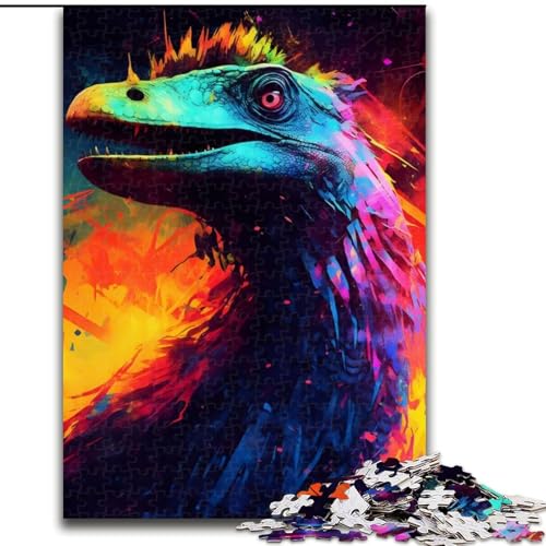 Puzzle 1000 Teile, Coelophysis-Dinosaurier-Puzzle aus Holz, anspruchsvolles Denkspiel für Teenager, unterhaltsames interaktives Spiel für die ganze Familie, 1000 Teile(50x75cm) von XHAXING