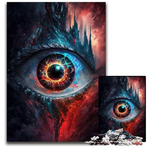 Puzzle 1000 Teile, Cosmic Red Eye Puzzles für Erwachsene, Eltern, Partner, Freunde – ab 14 Jahren, 26x38cm Puzzle 1000 Teile, Cosmic Red Eye Puzzles für Erwachsene, Eltern, Partner, Freunde – ab 14 Jahren, 26x38cm von XHAXING