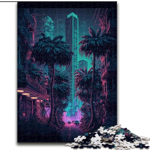 Puzzle 1000 Teile, Dschungelstadt-Puzzle aus Pappe, Weihnachten, Halloween, Ostern, Neujahr, 1000 Teile(26x38cm) von XHAXING