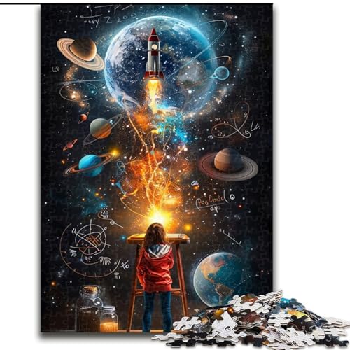 Puzzle 1000 Teile, Fantastisches Ideenpuzzle aus Holz, Denkspiel, Interaktives Familienspiel, Geeignet für Kinder ab 10 Jahren, 1000 Teile(50x75cm) von XHAXING