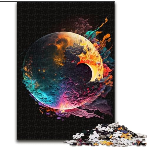 Puzzle 1000 Teile, Galaxie-Planeten-Puzzle aus Holz, Weihnachten, Halloween, Ostern, Neujahr, 1000 Teile(50x75cm) von XHAXING