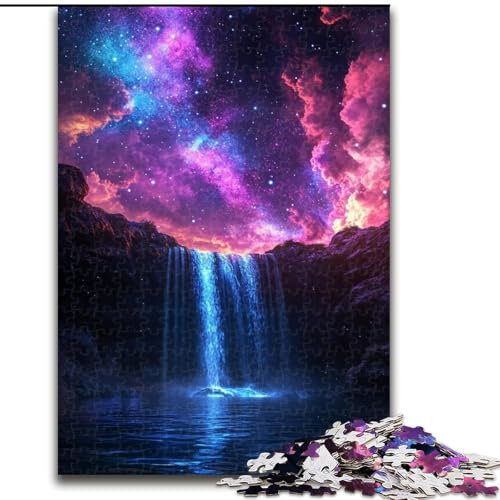 Puzzle 1000 Teile, Galaxie-Wasserfall-Puzzle aus Pappe, Weihnachten, Halloween, Ostern, Neujahr, 1000 Teile(26x38cm) von XHAXING