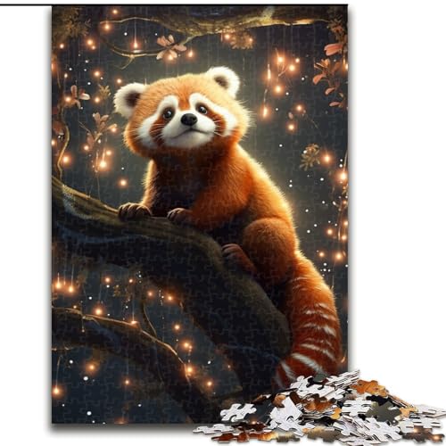 Puzzle 1000 Teile, Galaxy Red Panda Puzzle aus Holz, Eltern, Partner, Freunde – Alter ab 10 Jahren, 1000 Teile(50x75cm) von XHAXING