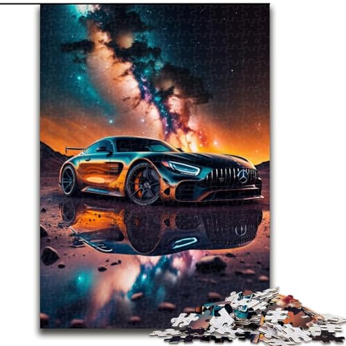 Puzzle 1000 Teile, Galaxy-Sportwagen-Puzzle aus Holz, anspruchsvolles Denkspiel für Teenager, interaktives Familienspiel, 1000 Teile(50x75cm) von XHAXING