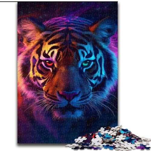Puzzle 1000 Teile, Galaxy Tiger Puzzles aus Pappe, anspruchsvolles Denkspiel für Teenager, unterhaltsames interaktives Spiel für die ganze Familie, 1000 Teile(26x38cm) von XHAXING