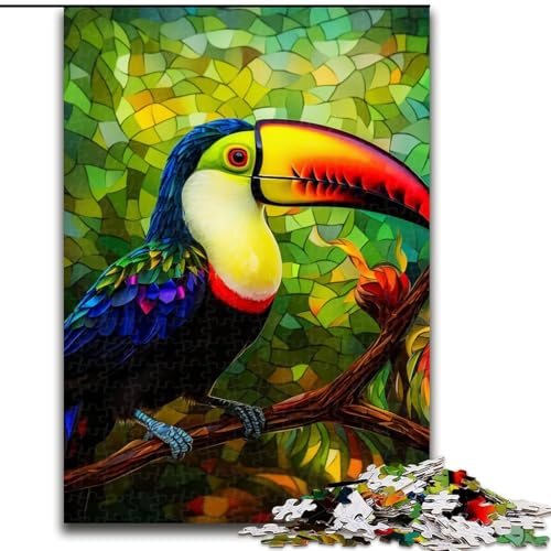 Puzzle 1000 Teile, Jigsaw Art Tukane, Puzzle aus Pappe, anspruchsvolles Denkspiel für Teenager, unterhaltsames interaktives Spiel für die ganze Familie, 1000 Teile(26x38cm) von XHAXING