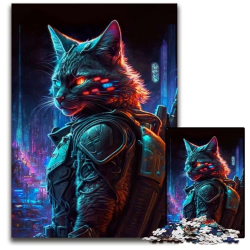 Puzzle 1000 Teile, Katze und Mensch, Puzzle für Erwachsene, Eltern, Partner, Freunde – ab 14 Jahren, 26x38cm Puzzle 1000 Teile, Katze und Mensch, Puzzle für Erwachsene, Eltern, Partner, Freunde – ab 14 Jahren, 26x38cm von XHAXING