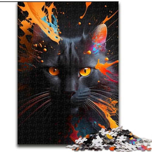 Puzzle 1000 Teile, Katzenpuzzle aus Holz, anspruchsvolles Denkspiel für Teenager, perfekt als Heimdekoration oder Geschenk, 1000 Teile(50x75cm) von XHAXING