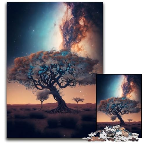 Puzzle 1000 Teile, Kosmischer Lebensbaum, Schwierige Puzzles für Erwachsene, Herausforderndes Denkspiel für Teenager, Spaß für den Familienspieleabend, 26x38cm Puzzle 1000 Teile, Kosmischer Lebensbaum, Schwierige Puzzles für Erwachsene, Herausforderndes Denkspiel für Teenager, Spaß für den Familienspieleabend, 26x38cm von XHAXING