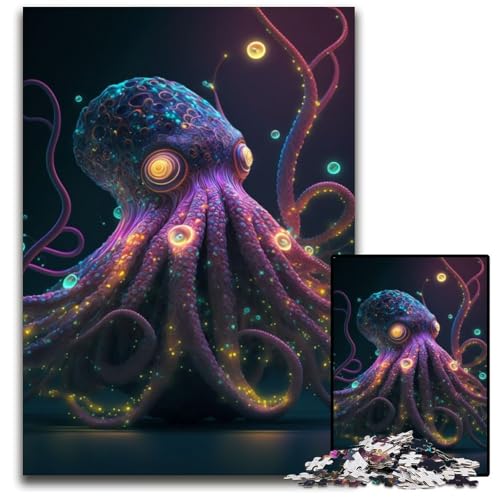 Puzzle 1000 Teile, Kosmischer Oktopus, Puzzle für Erwachsene, Eltern, Partner, Freunde – ab 14 Jahren, 26x38cm Puzzle 1000 Teile, Kosmischer Oktopus, Puzzle für Erwachsene, Eltern, Partner, Freunde – ab 14 Jahren, 26x38cm von XHAXING