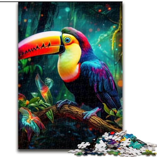 Puzzle 1000 Teile, Kunst-Tukane, aus Pappe, ideal als Dekoration für Zuhause und Büro, Geburtstag, 1000 Teile(26x38cm) von XHAXING