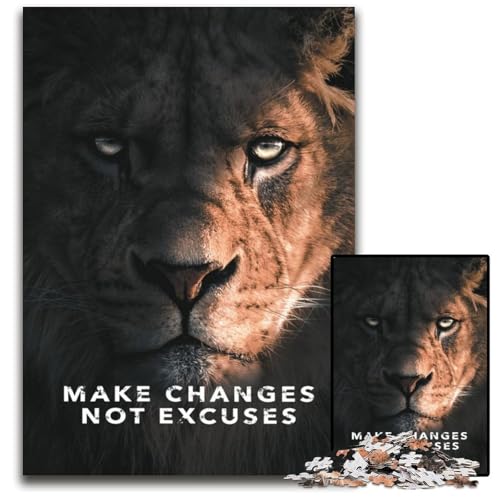 Puzzle 1000 Teile, Motivierendes Puzzle „Make Changes“, für Erwachsene, Eltern, Partner, Freunde – ab 14 Jahren, 50x75cm Puzzle 1000 Teile, Motivierendes Puzzle „Make Changes“, für Erwachsene, Eltern, Partner, Freunde – ab 14 Jahren, 50x75cm von XHAXING