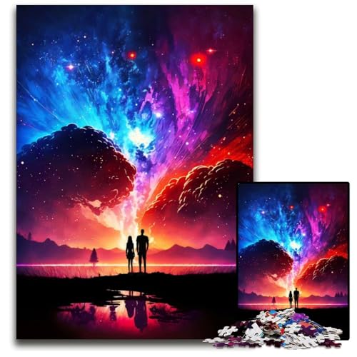 Puzzle 1000 Teile, Paar-Galaxie-Landschaftspuzzle für Erwachsene, Eltern, Liebhaber, Freunde – ab 14 Jahren, 26x38cm Puzzle 1000 Teile, Paar-Galaxie-Landschaftspuzzle für Erwachsene, Eltern, Liebhaber, Freunde – ab 14 Jahren, 26x38cm von XHAXING
