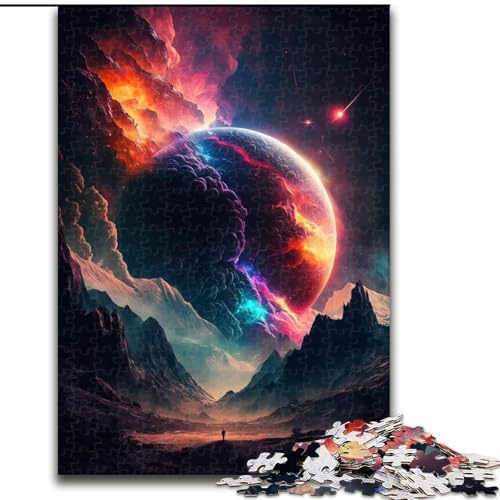Puzzle 1000 Teile, Planet, Bunte Nebel, Puzzle aus Pappe, Weihnachten, Halloween, Ostern, Neujahr, 1000 Teile(26x38cm) von XHAXING