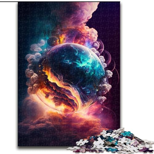 Puzzle 1000 Teile, Planet-Explosion, Puzzle aus Holz, Weihnachten, Halloween, Ostern, Neujahr, 1000 Teile(50x75cm) von XHAXING