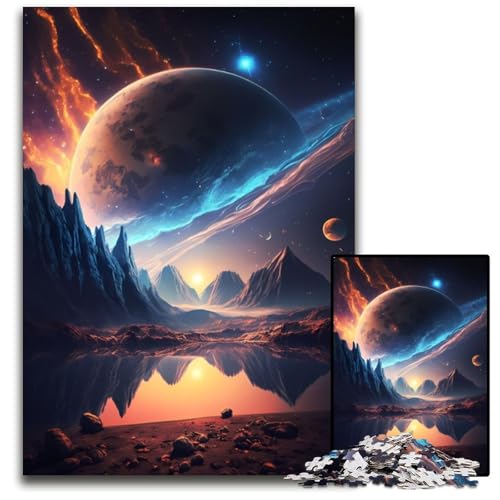 Puzzle 1000 Teile, Planet-Paradies-Landschaft, Puzzle für Erwachsene, Eltern, Partner, Freunde – ab 14 Jahren, 26x38cm Puzzle 1000 Teile, Planet-Paradies-Landschaft, Puzzle für Erwachsene, Eltern, Partner, Freunde – ab 14 Jahren, 26x38cm von XHAXING