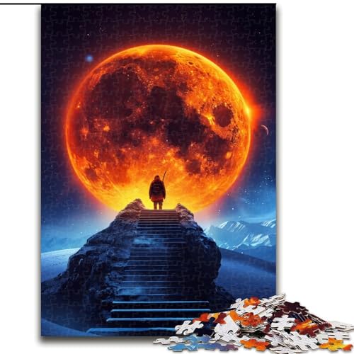 Puzzle 1000 Teile, Psychedelisches Alien-Planet-Puzzle aus Holz, Denksportaufgabe, Interaktives Familienspiel, Geeignet für Kinder ab 10 Jahren, 1000 Teile(50x75cm) von XHAXING