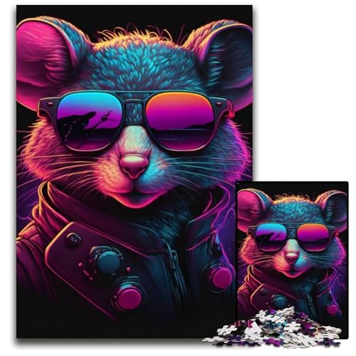 Puzzle 1000 Teile, Synth Mouse Puzzles für Erwachsene, Eltern, Partner, Freunde – ab 14 Jahren, 26x38cm Puzzle 1000 Teile, Synth Mouse Puzzles für Erwachsene, Eltern, Partner, Freunde – ab 14 Jahren, 26x38cm von XHAXING