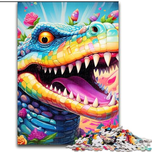 Puzzle 1000 Teile, Tier-Nilkrokodile, Puzzle aus Pappe, Weihnachten, Halloween, Ostern, Neujahr, 1000 Teile(26x38cm) von XHAXING