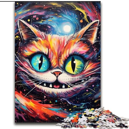 Puzzle 1000 Teile, Tiere, Katzen, Puzzle aus Holz, Denkspiel, interaktives Familienspiel, geeignet für Kinder ab 10 Jahren, 1000 Teile(50x75cm) von XHAXING