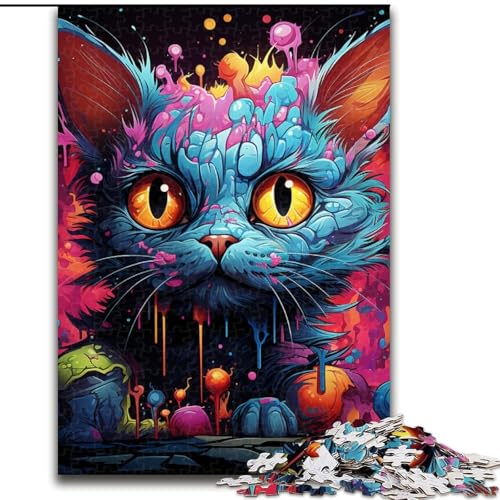 Puzzle 1000 Teile, Tiere, Katzen, Puzzle aus Holz, Weihnachten, Halloween, Ostern, Neujahr, 1000 Teile(50x75cm) von XHAXING