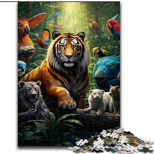 Puzzle 1000 Teile, Tierwelt-Puzzle aus Holz, anspruchsvolles Denkspiel für Teenager, interaktives Familienspiel, 1000 Teile(50x75cm) von XHAXING