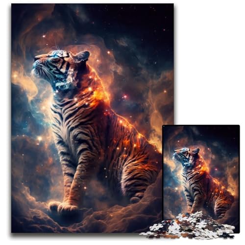 Puzzle 1000 Teile, Weltraum-Tigergeist, Puzzle für Erwachsene, Eltern, Partner, Freunde – ab 14 Jahren, 26x38cm Puzzle 1000 Teile, Weltraum-Tigergeist, Puzzle für Erwachsene, Eltern, Partner, Freunde – ab 14 Jahren, 26x38cm von XHAXING