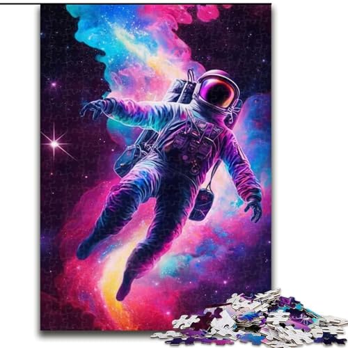 Puzzle 1000 Teile, buntes Astronauten-Puzzle aus Pappe, ideal als Dekoration für Zuhause und Büro, Geburtstag, 1000 Teile(26x38cm) von XHAXING
