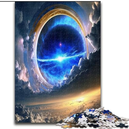 Puzzle 1000 Teile, farbenfrohes Fantasy-Puzzle Kosmisches Schwarzes Loch, aus Pappe, Denkspiel, interaktives Familienspiel, geeignet für Kinder ab 10 Jahren, 1000 Teile(26x38cm) von XHAXING