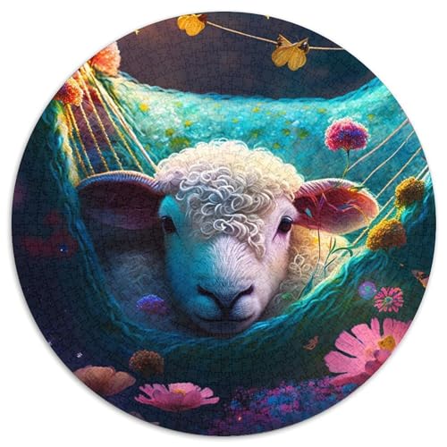 Puzzle 1000 Teile, schönes Schaf, 1000-teiliges Puzzle, Familienaktivität, einzigartiges Geschenk für Feiertage und Geburtstage (Größe 67,5 x 67,5 cm) von XHAXING