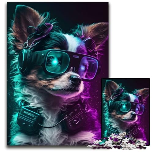 Puzzle 1000 Teile, süßes Hunde-Puzzle für Erwachsene, Eltern, Partner, Freunde – ab 14 Jahren, 26x38cm Puzzle 1000 Teile, süßes Hunde-Puzzle für Erwachsene, Eltern, Partner, Freunde – ab 14 Jahren, 26x38cm von XHAXING