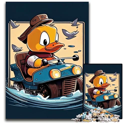 Puzzle 1000 Teile „Ride with The Quackstar“ aus Holz, Aktivität für Zuhause, für Feiertage, Geburtstage und Spieleabende mit der Familie, 50x75cm Puzzle 1000 Teile „Ride with The Quackstar“ aus Holz, Aktivität für Zuhause, für Feiertage, Geburtstage und Spieleabende mit der Familie, 50x75cm von XHAXING