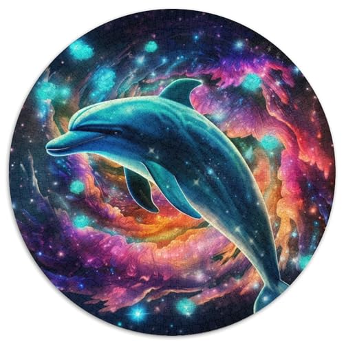 Puzzle 1000 Teile „Springender Delfin“, Unmögliches Puzzle für Erwachsene, für Teenager und Familienspaß, (67,5 x 67,5 cm) von XHAXING