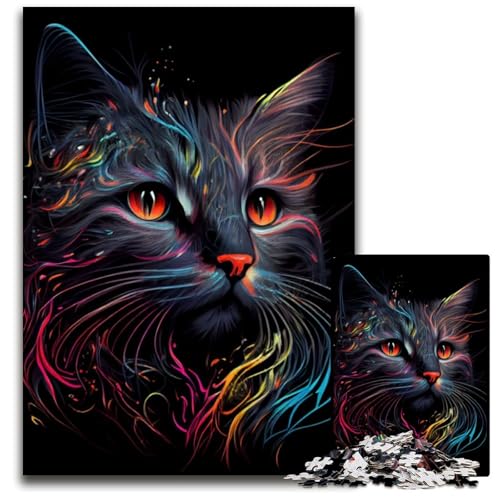 Puzzle 1000 Teile Abstrakte Katze Surreal Schwierige Puzzles für Erwachsene Pädagogische Aktivität für kognitive Fähigkeiten Verbesserung der kognitiven Fähigkeiten 26X38CM/10.23x14.96inch Puzzle 1000 Teile Abstrakte Katze Surreal Schwierige Puzzles für Erwachsene Pädagogische Aktivität für kognitive Fähigkeiten Verbesserung der kognitiven Fähigkeiten 26X38CM/10.23x14.96inch von XHAXING