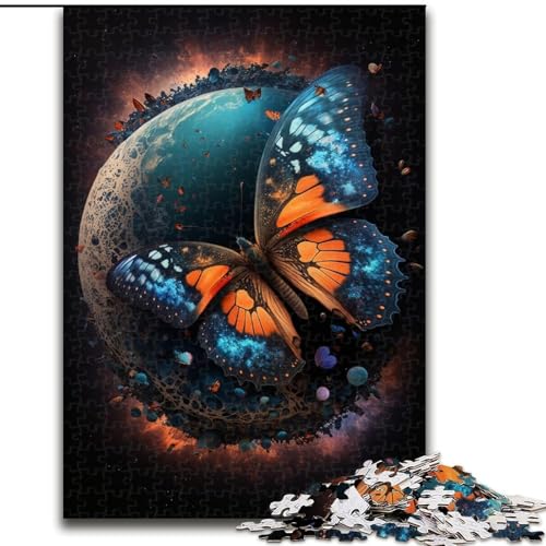 Puzzle 1000 Teile Art Dream Butterfly Puzzle aus Holz, Denkspiel, interaktives Familienspiel, geeignet für Kinder ab 10 Jahren, 1000 Teile(50x75cm) von XHAXING