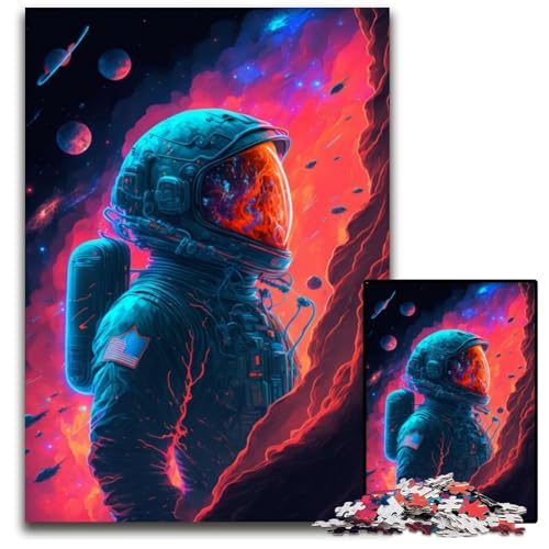Puzzle 1000 Teile Astronautenporträt Schwierige Puzzles für Erwachsene Herausforderndes Denkspiel für Teenager, Spaß am Familienspieleabend 26X38CM/10.23x14.96inch Puzzle 1000 Teile Astronautenporträt Schwierige Puzzles für Erwachsene Herausforderndes Denkspiel für Teenager, Spaß am Familienspieleabend 26X38CM/10.23x14.96inch von XHAXING